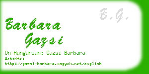 barbara gazsi business card
